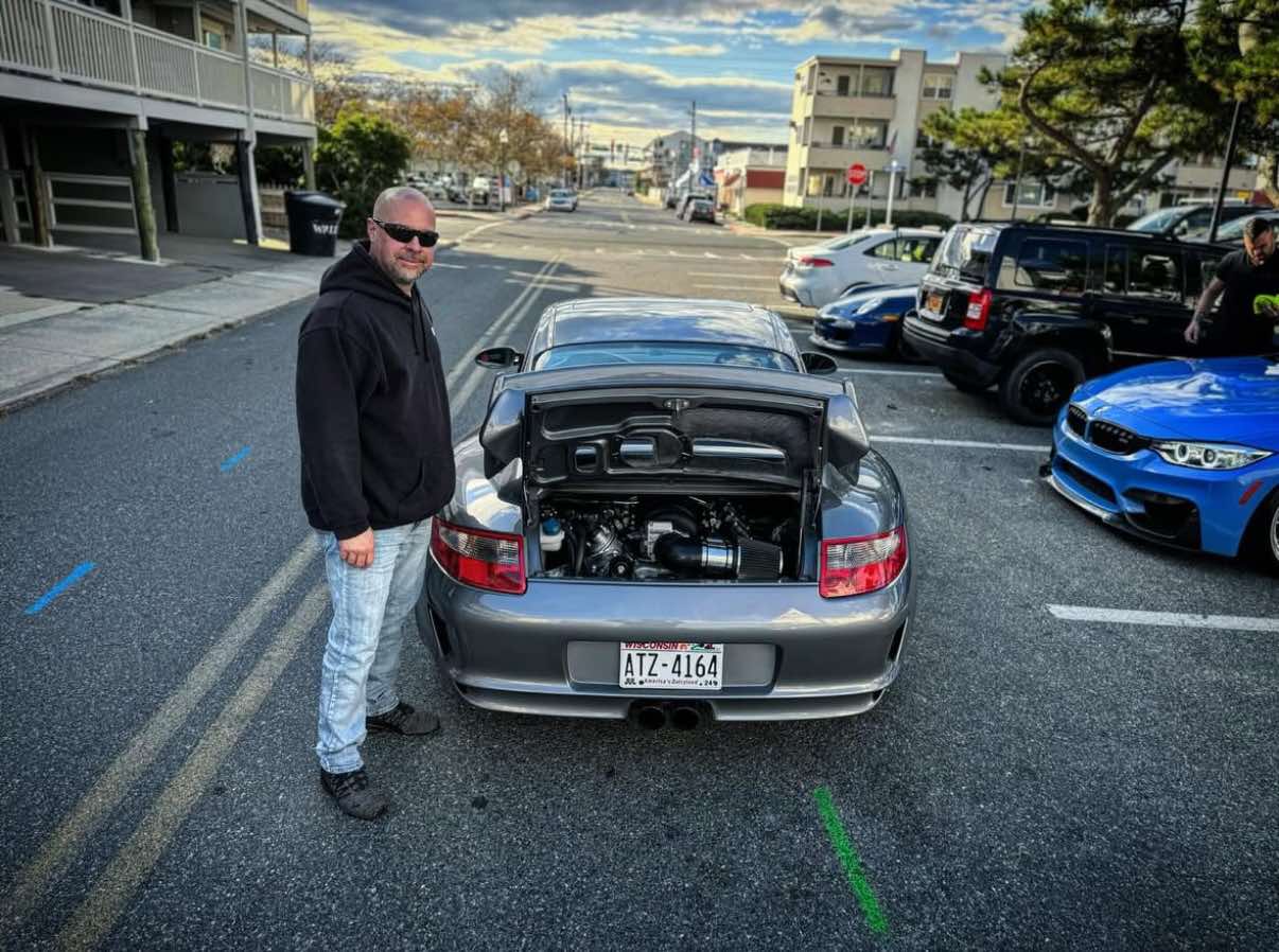 LS-swapped Porsche 911 on the road