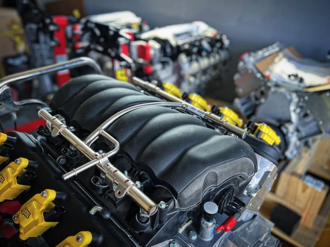 LS engine and CPE conversion parts ready for Porsche swap